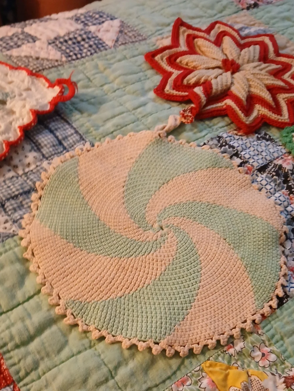 Vintage Crochet Pot Holders Handmade Vintage Crochet Potholders Dolies